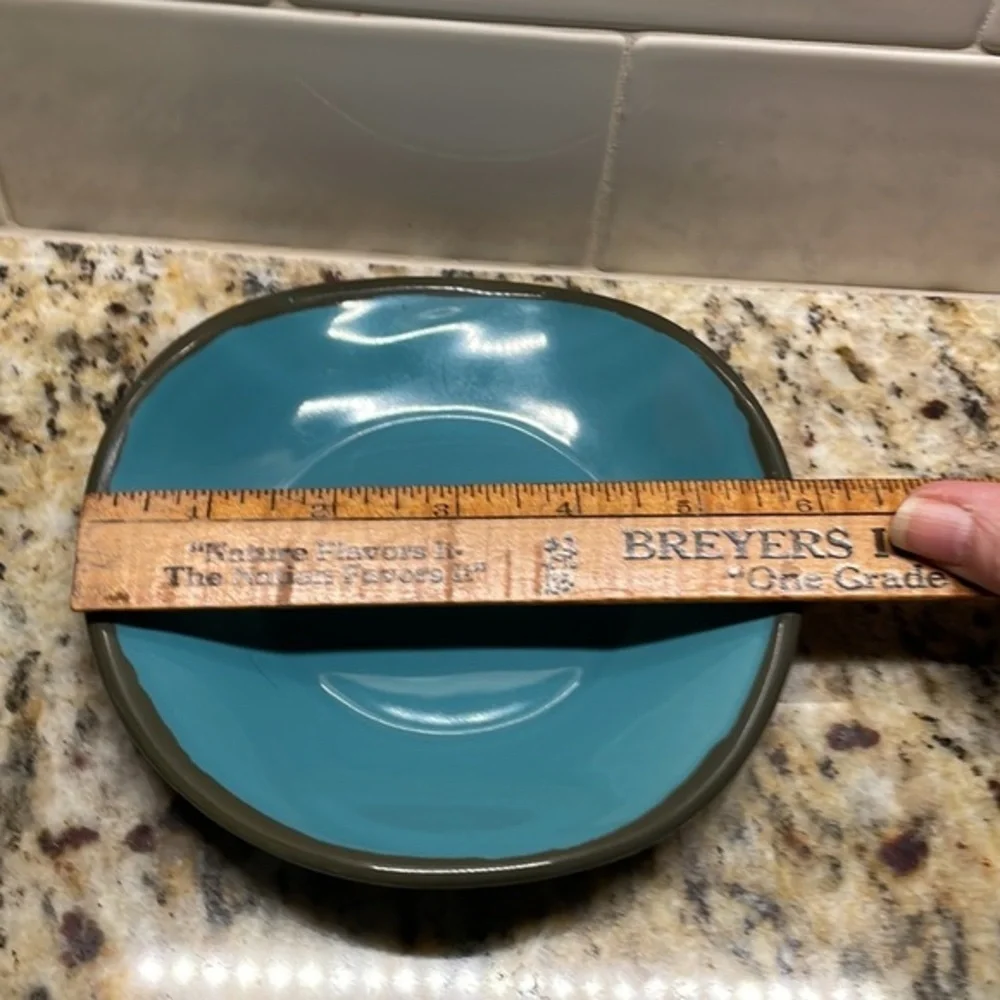 Southern Living at Home Tuscan Toscana Tidbit Bowl Saucer Turquoise - Picture 7 of 7